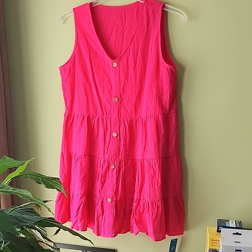 Cupshe Vibrant Pink Swim Cover Up